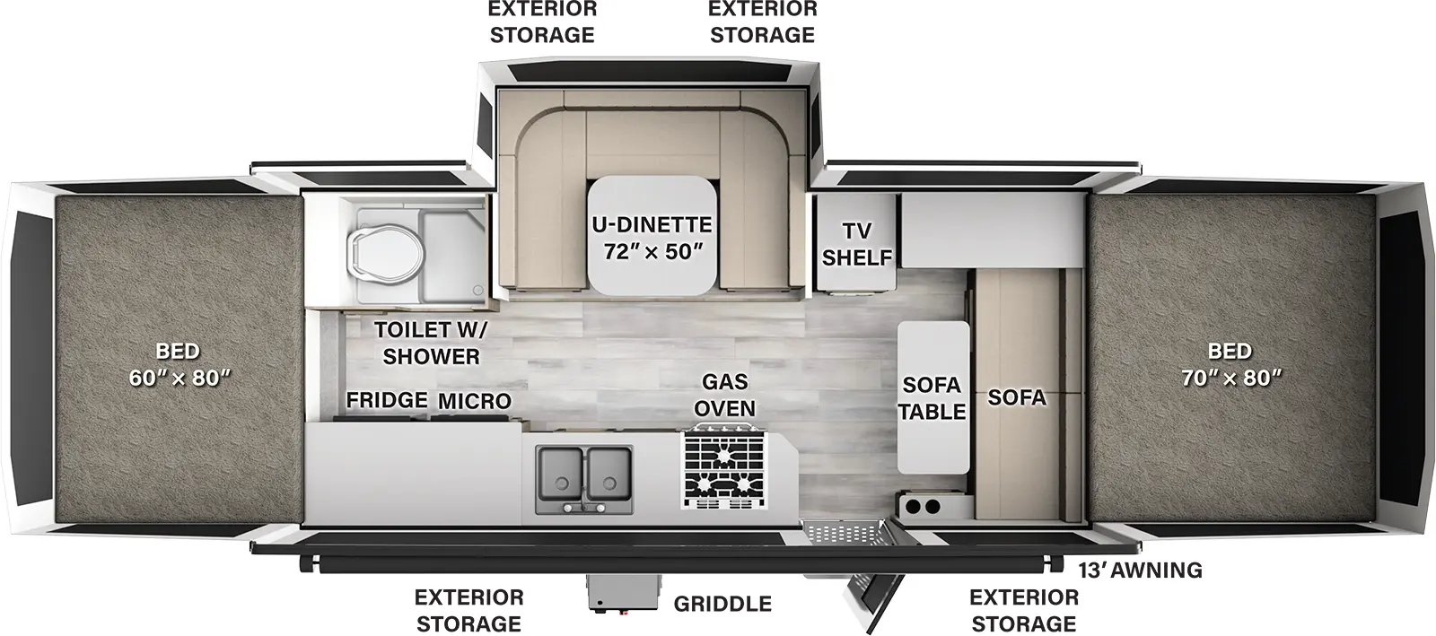 Flagstaff Tent HW29SC Floorplan